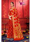 RED COLOUR DESIGNER BANARSI SILK FUNCTION WEAR SAREE 1802
